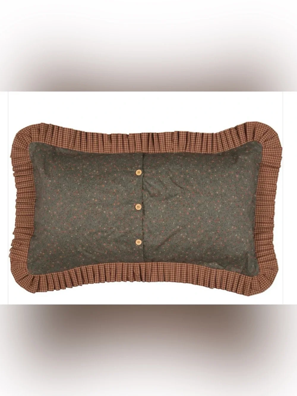 VHC Brands Crosswoods Patchwork Sham - Green & Rust Plaid